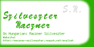 szilveszter maczner business card